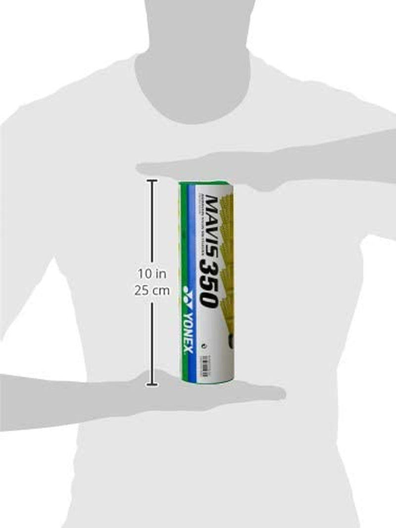 Mavis 350 Nylon Badminton Shuttlecocks (Yellow, Slow Speed) | Durable Performance