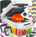 the Real Original Pro Chopper since 2013 Vegetable Chopper Mandoline Slicer, 8 Blade Food Veggie Chopper Onion Vegetable Cutter with Container, Kitchen Gadgets & Essentials, (10 in 1)