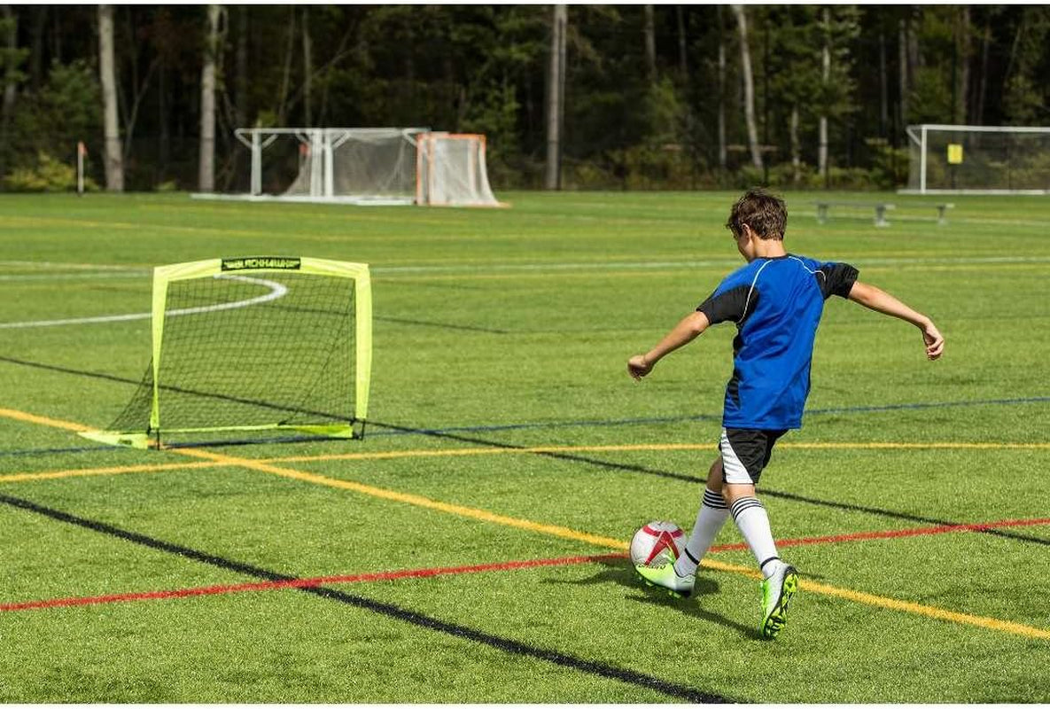 Franklin Sports Blackhawk Backyard Soccer Goal - Portable Pop up Soccer Nets - Youth + Adult Folding Indoor + Outdoor Goals - Multiple Sizes + Colors