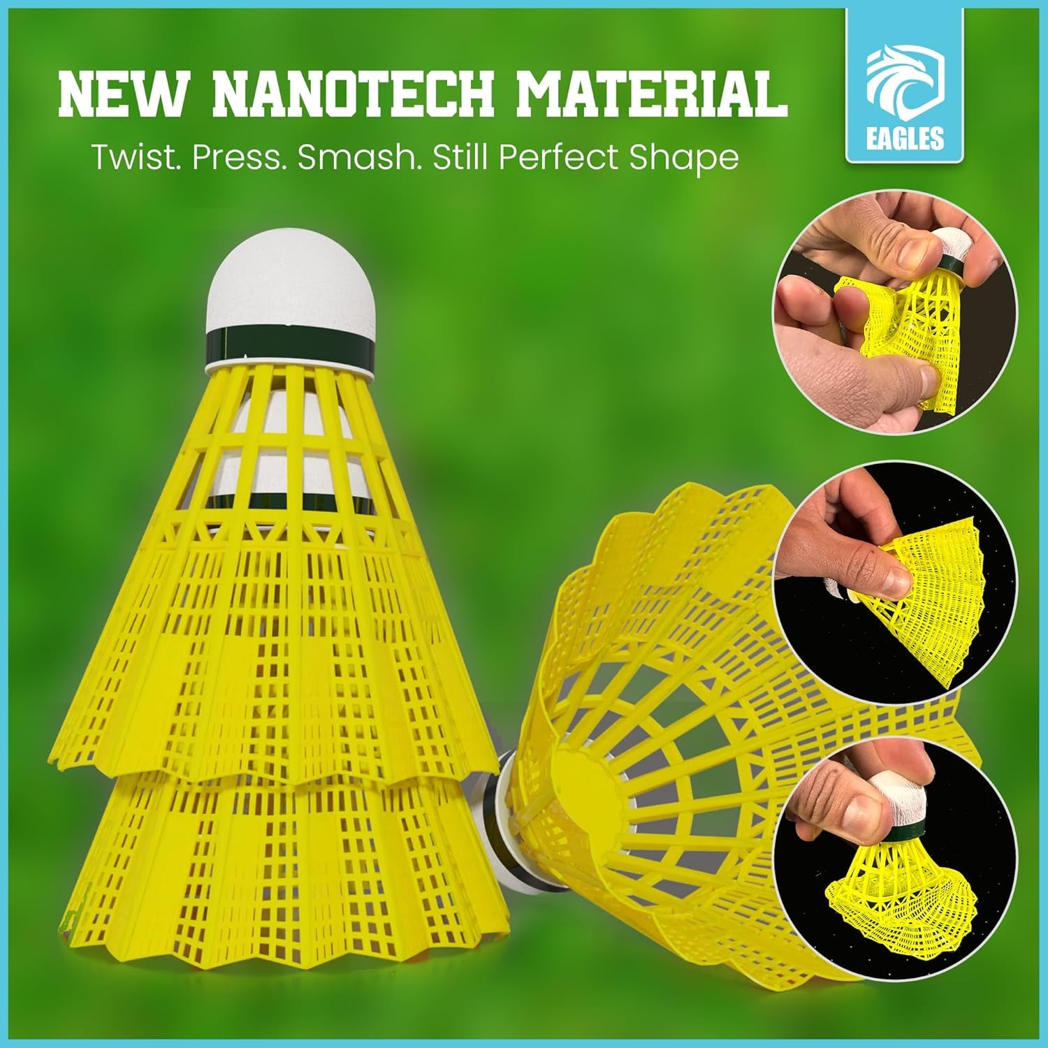 Badminton Birdies - Nylon Bedminton Shuttlecocks for Softball/Baseball Batting Training - Highly Stable & Durable 24 Pack, 12 Pack or 6 Pack Shuttle Balls