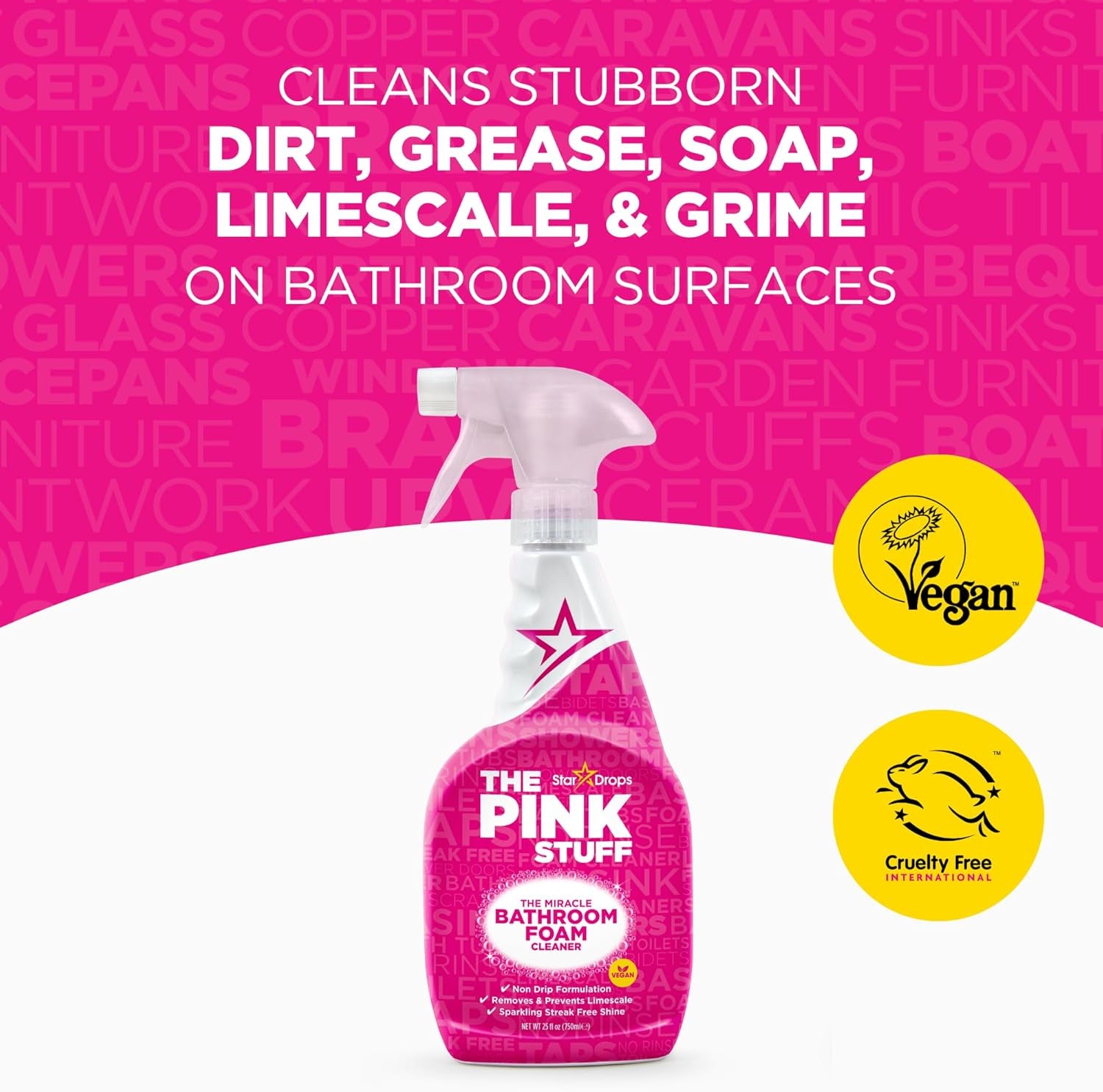 - the Pink Stuff - Miracle Cleaning Ultimate Bundle – Paste, Multi-Purpose Spray, Bathroom Foam Spray, and Cream Cleaner – Ideal for Kitchens, Bathrooms, Outdoors, and More