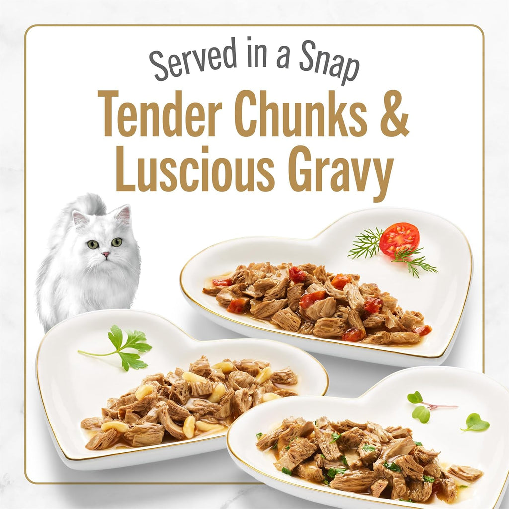 Purina  Gourmet Wet Cat Food Variety Pack, Petites Gravy Collection, Break-Apart Tubs, 48 Servings - (Pack of 24) 2.8 Oz. Tubs