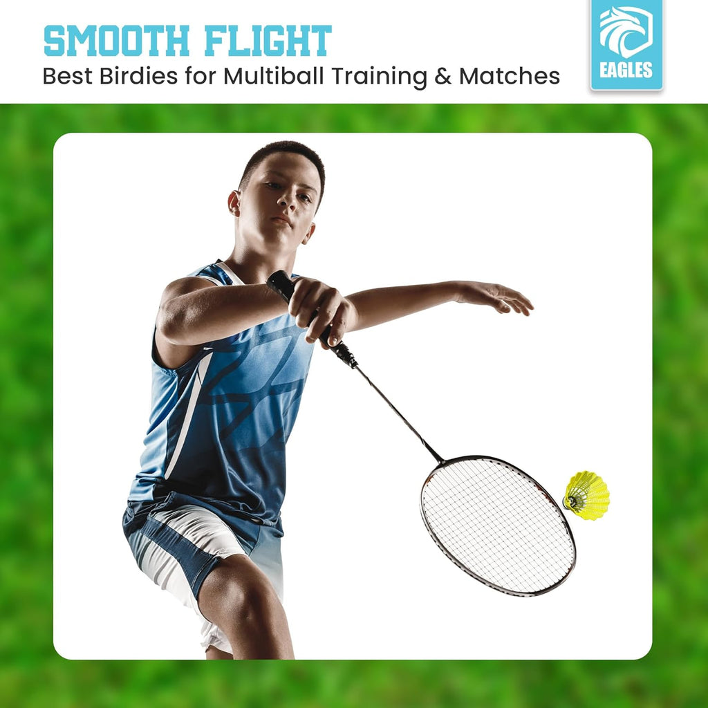 Badminton Birdies - Nylon Bedminton Shuttlecocks for Softball/Baseball Batting Training - Highly Stable & Durable 24 Pack, 12 Pack or 6 Pack Shuttle Balls