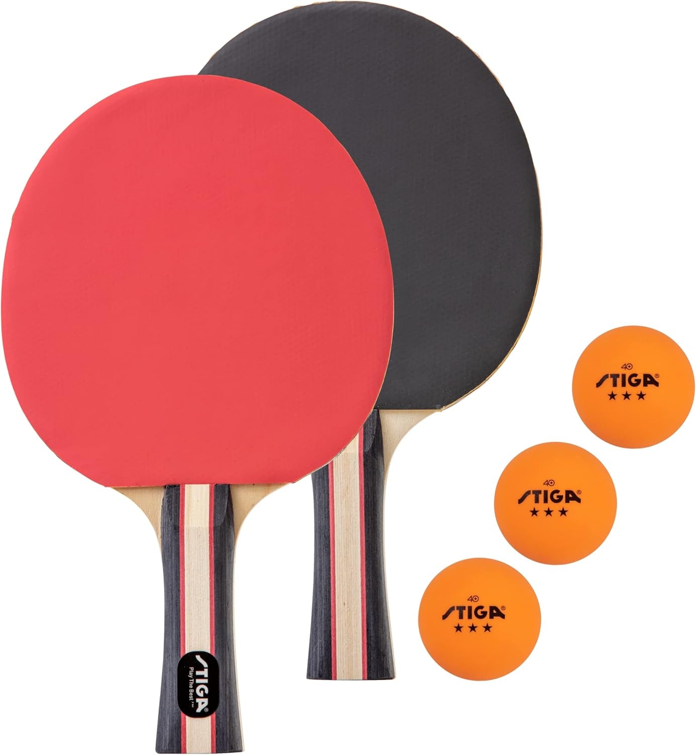 Performance 2 or 4 Player Table Tennis Set – USATT Approved Rackets and 3-Star Balls – 5-Ply Blade & Flared Handle – Perfect for Skill Development