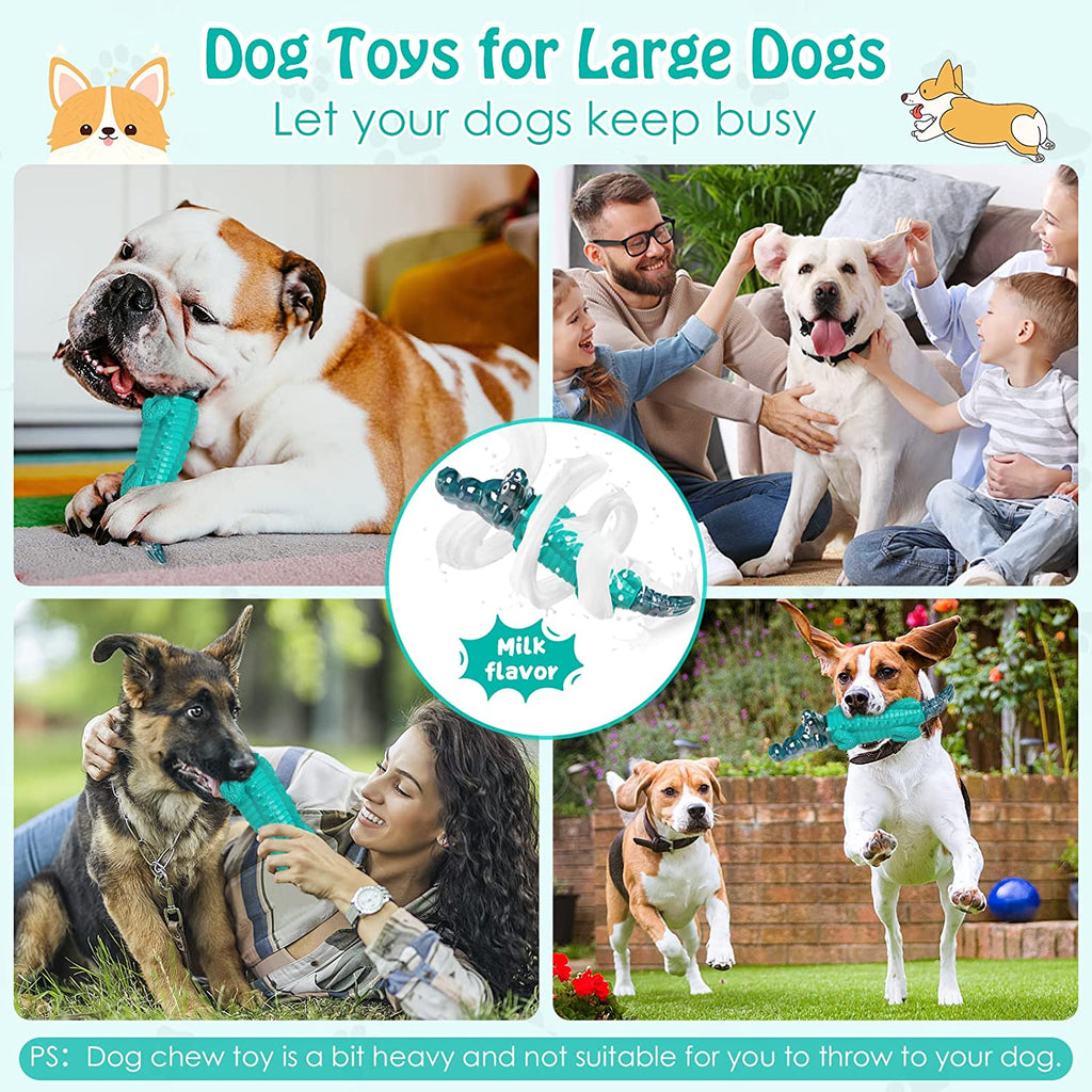 Dog Toys for Aggressive Chewers - Tough, Indestructible Dog Chew Toys for Large, Medium, Small Breed Dogs to Keep Them Busy