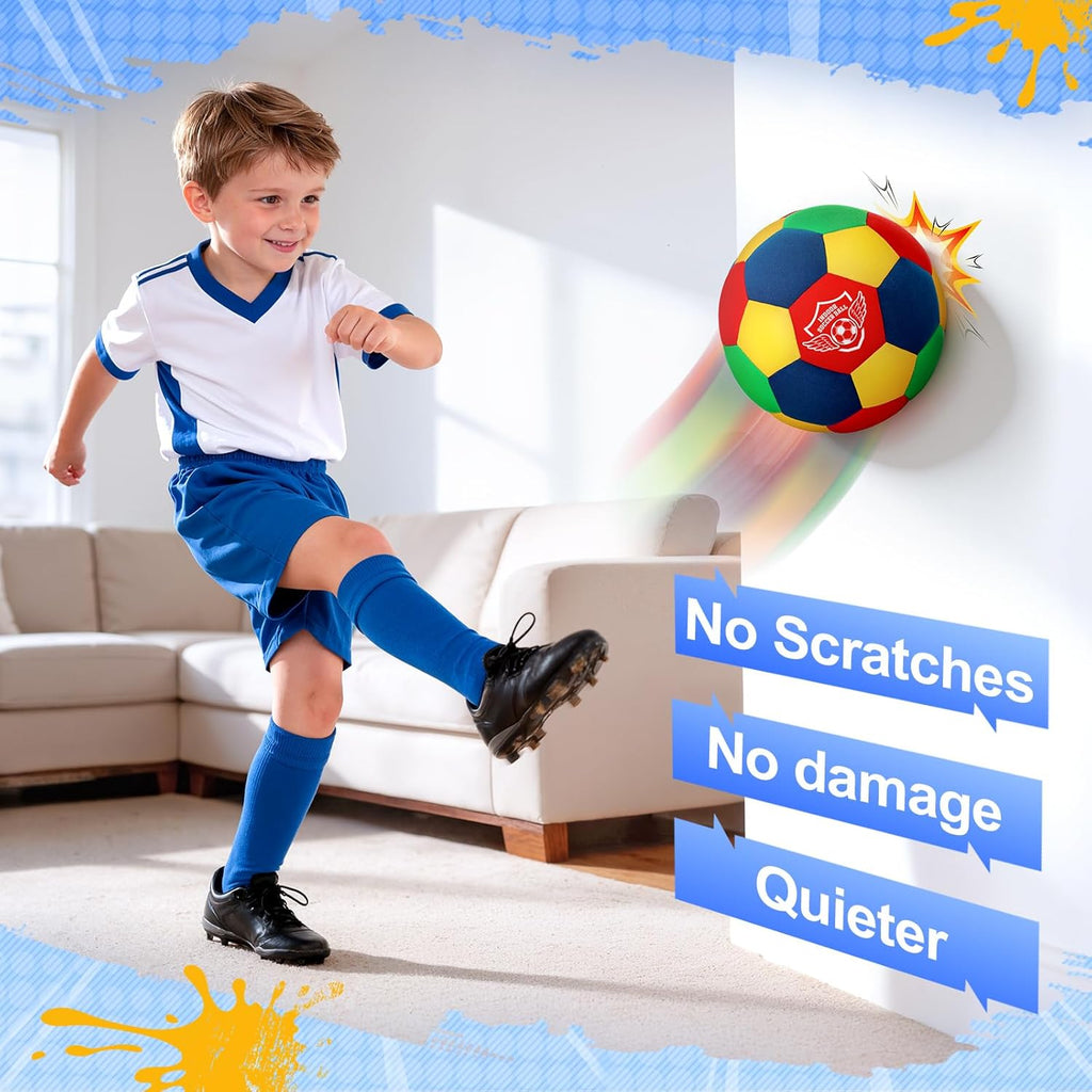 Indoor Soccer Ball, Size 4 Soft Foam for Toddlers and Kids, Silent in House, for Youth Boys and Girls Aged 3-12 Years Old