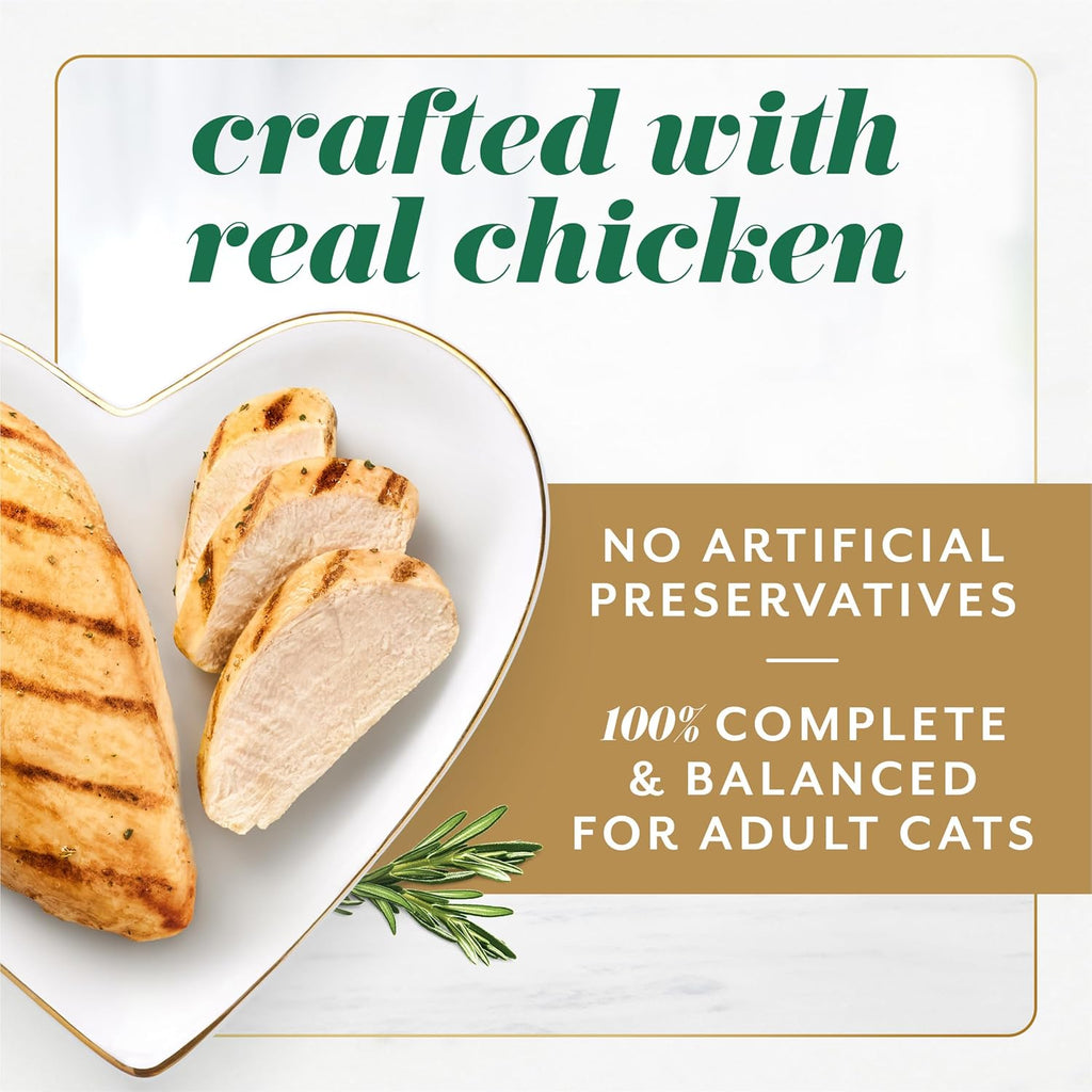 Gems Pate Cat Food Mousse with Chicken and a Halo of Savory Gravy Cat Food - (Pack of 8) 4 Oz. Boxes