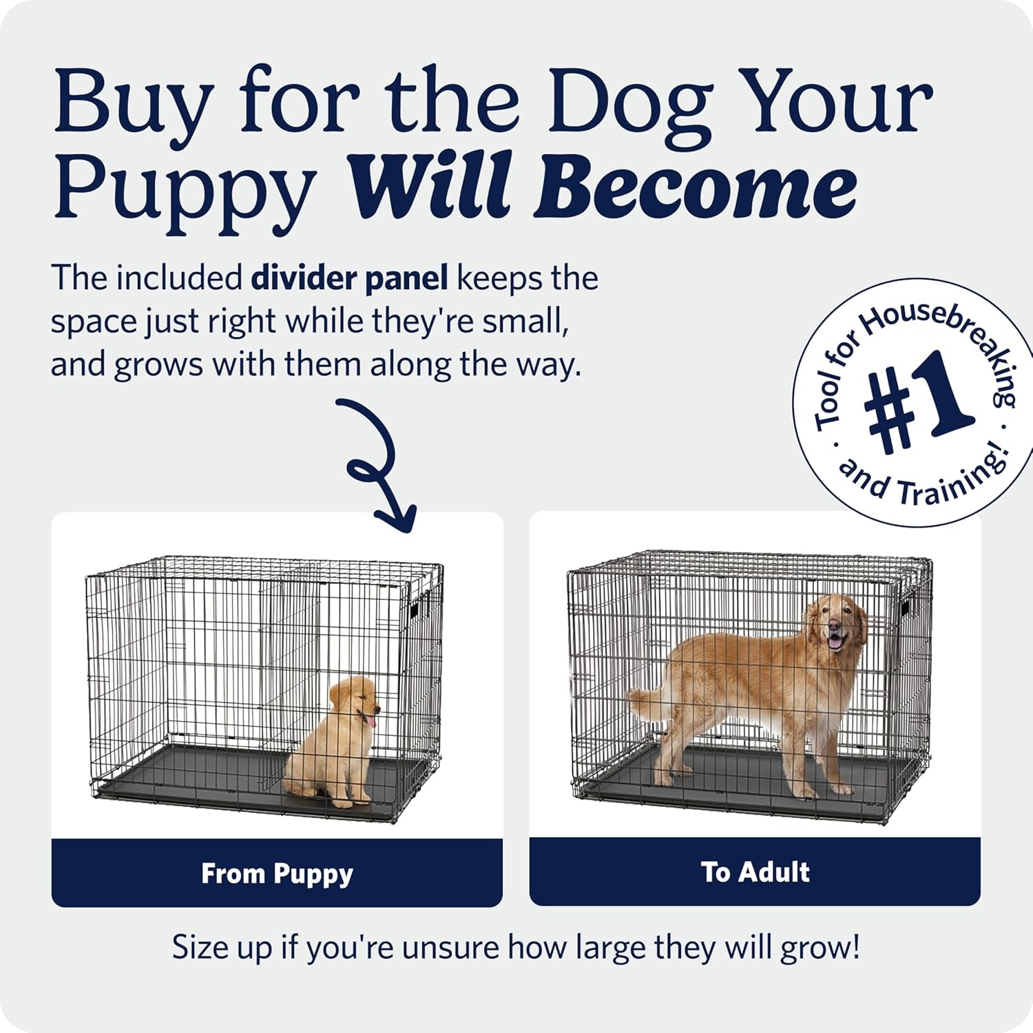 24-Inch Icrate for Small Breeds, 12-20 Lbs, Single Door Folding Dog Crate with Divider Panel, Leak-Proof Tray & Secure Latch, Portable, Durable & Easy to Assemble