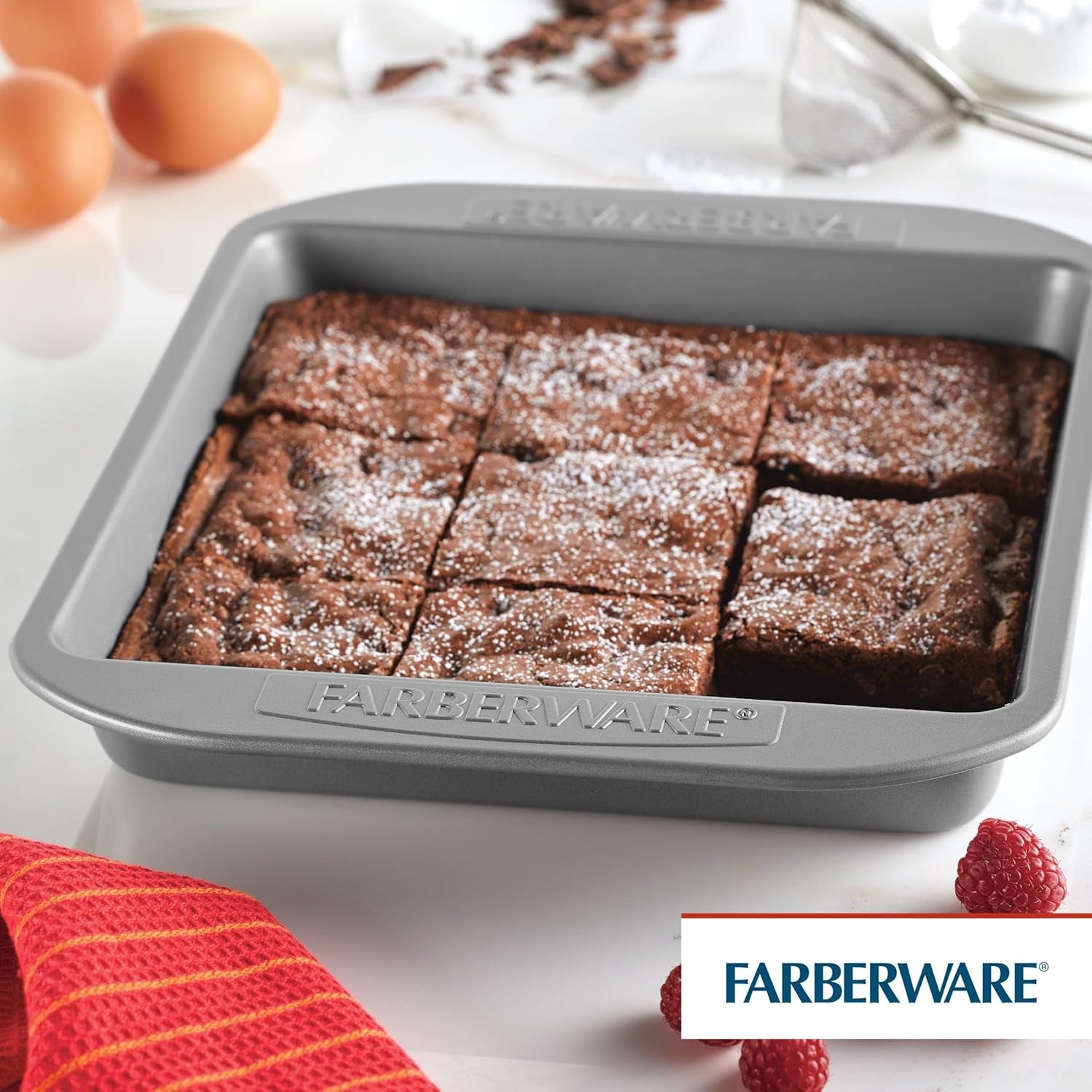 Nonstick Bakeware 9-Inch Square Cake Pan, Gray