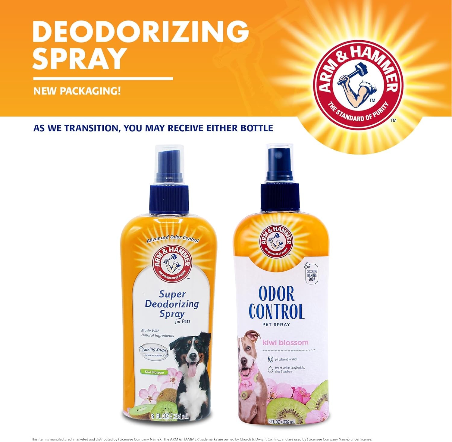 for Pets Super Deodorizing Dog Spray with Baking Soda for Odor Control, Freshens Coat between Baths, Ph Balanced Formula for Dogs, 8 Fl Oz