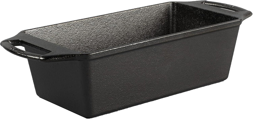 Seasoned Cast Iron Loaf Pan 8.5 Inches - Pre-Seasoned Rectangular Cast Iron Bakeware- Even Browning Bread Pan with Easy-Release Finish - Pfas-Free Non-Toxic Cookware