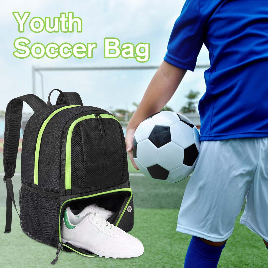 Soccer Backpack,Soccer Bag with Ball Holder, Water Resistant Sport Equipment Bags Fit Basketball Volleyball Football