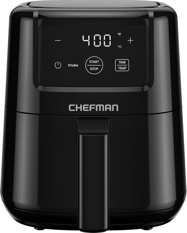 2 Qt Mini Air Fryer – Digital Space-Saving Compact Air Fryer with Nonstick and Dishwasher Safe Basket, Quick & Easy Meals in Minutes, Features Digital Timer and Shake Reminder – Black