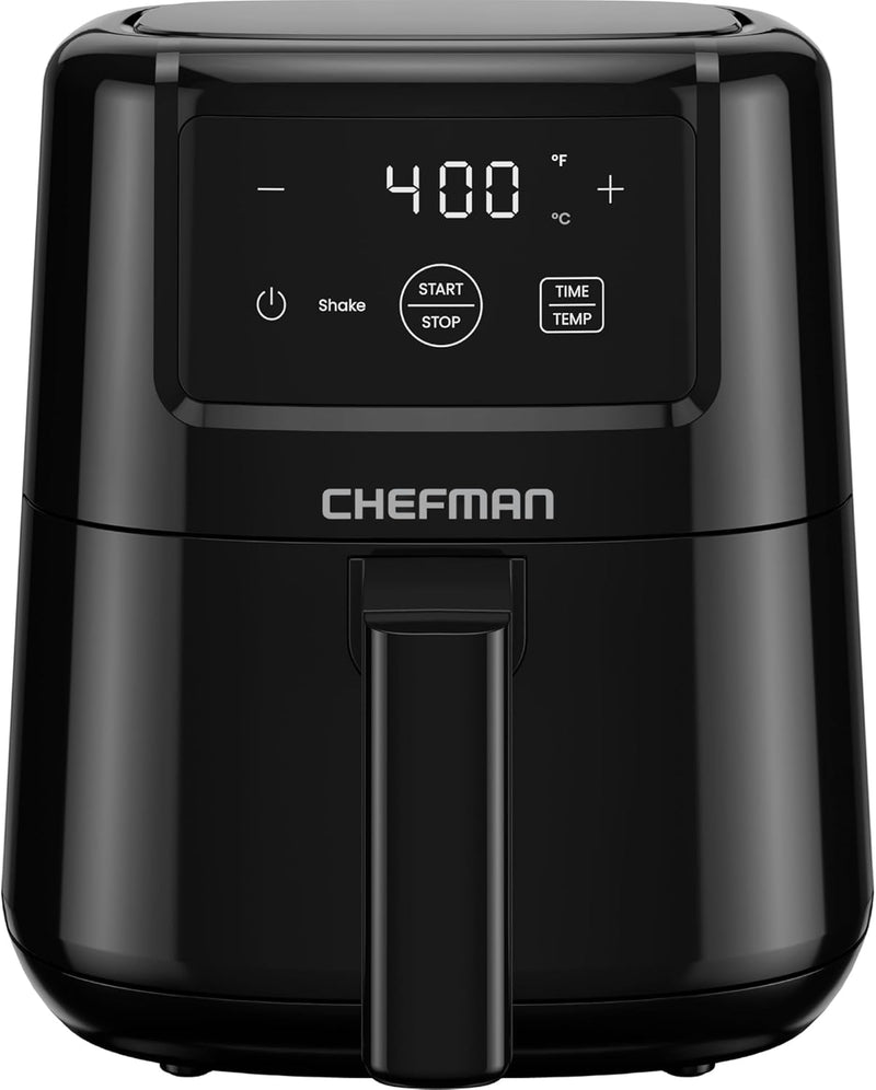 2 Qt Mini Air Fryer – Digital Space-Saving Compact Air Fryer with Nonstick and Dishwasher Safe Basket, Quick & Easy Meals in Minutes, Features Digital Timer and Shake Reminder – Black