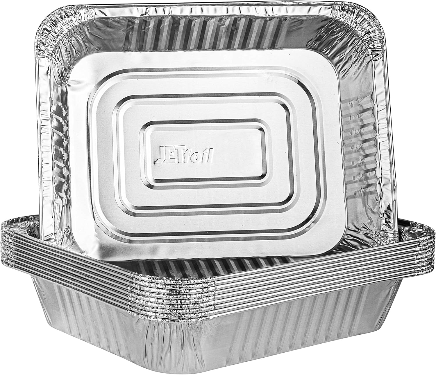 Disposable 9 X 13 Aluminum Foil Pans Half Size Deep Steam Table Bakeware - Cookware Perfect for Baking Cakes, Bread, Meatloaf, Lasagna Pack of 10