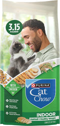 Indoor Healthy Weight and Hairball Dry Cat Food with Chicken - (Pack of 4) 3.15 Lb. Bags