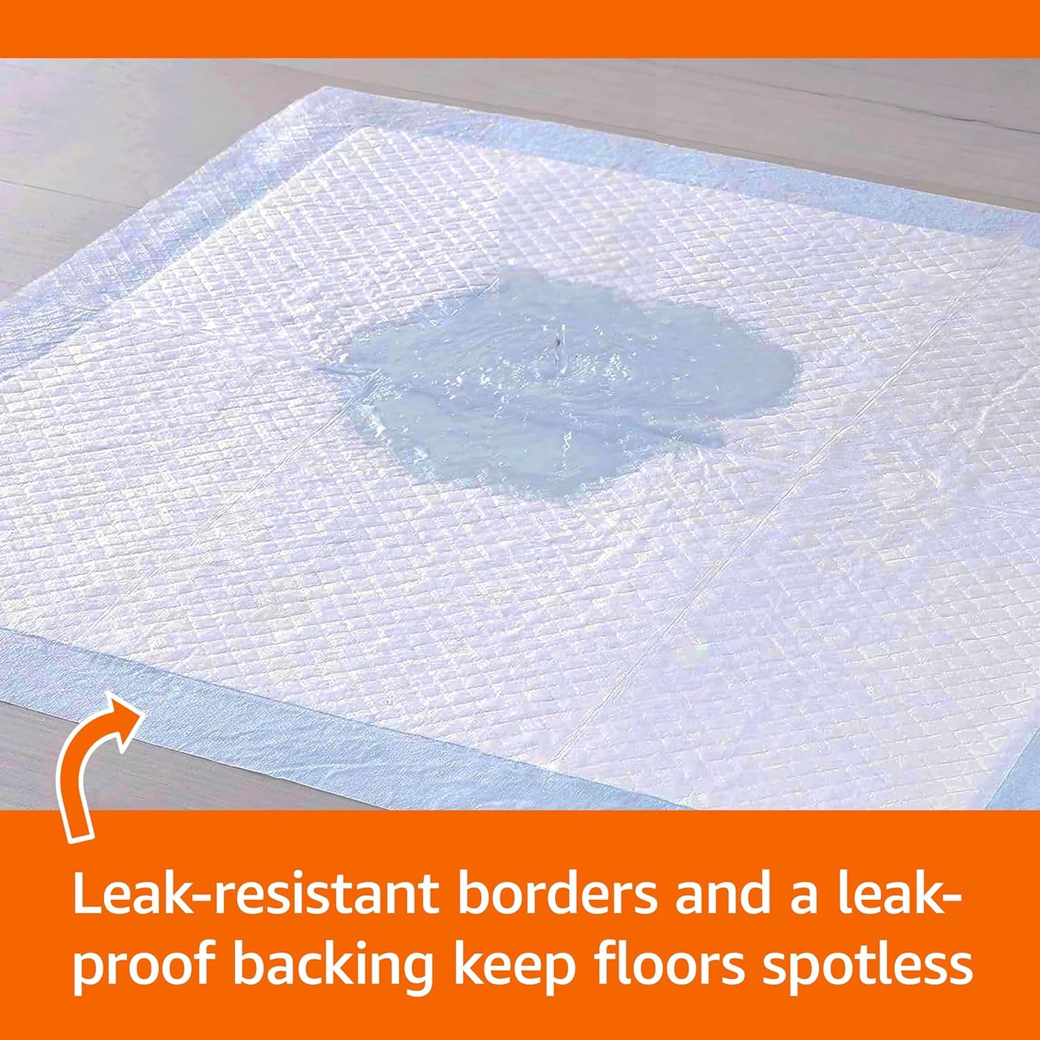 Scented Dog and Puppy Pee Pads, 5-Layer Leak-Proof Super Absorbent, Quick-Dry Surface for Potty Training, Regular Size 22 X 22 Inches, Blue & White, 30 Count