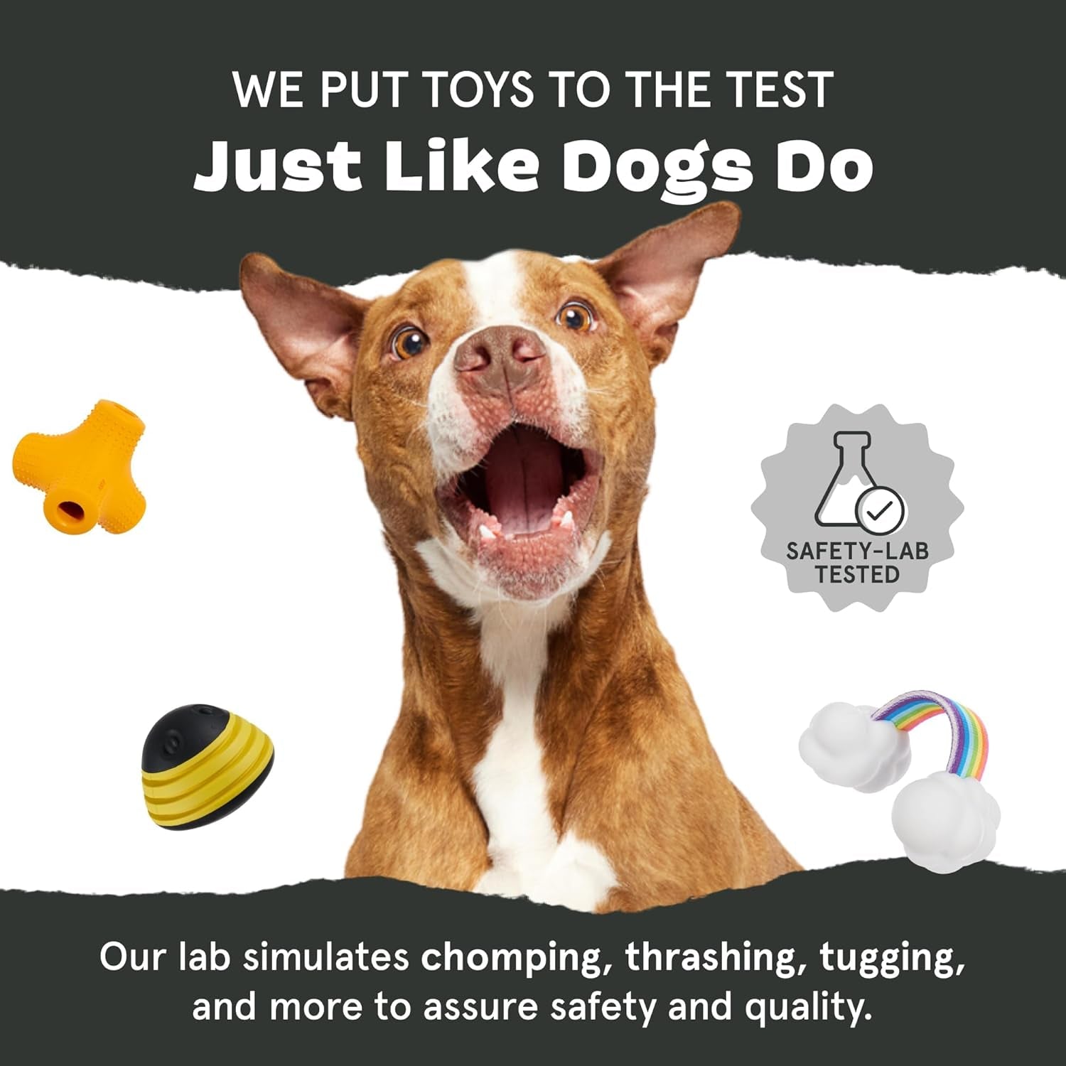 Super Chewer Tough Dog Chew Toys for Aggressive Chewers, Plush 2 Toys in 1 (Hare Raiser - Large)