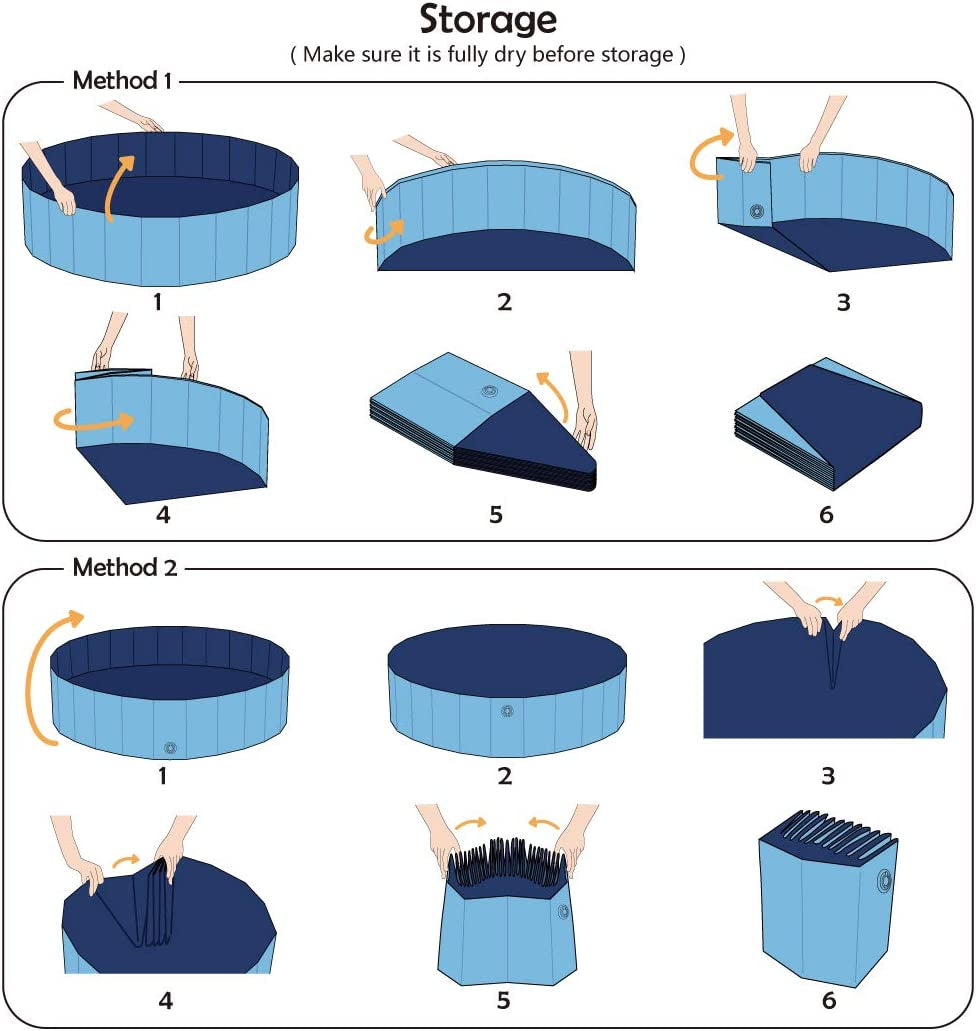 Foldable Dog Pet Bath Pool Collapsible Dog Pet Pool Bathing Tub Kiddie Pool Doggie Wading Pool for Puppy Small Medium Large Dogs Cats and Kids 39.5" Blue