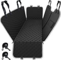 Dog Car Seat Cover for Back Seat, 2026 Upgraded 600D Heavy Duty Waterproof & Scratch-Resistant Dog Hammock for Car, Back Seat Pet Cover for Dogs with Sedan, Trucks and Suvs, Standard, Black