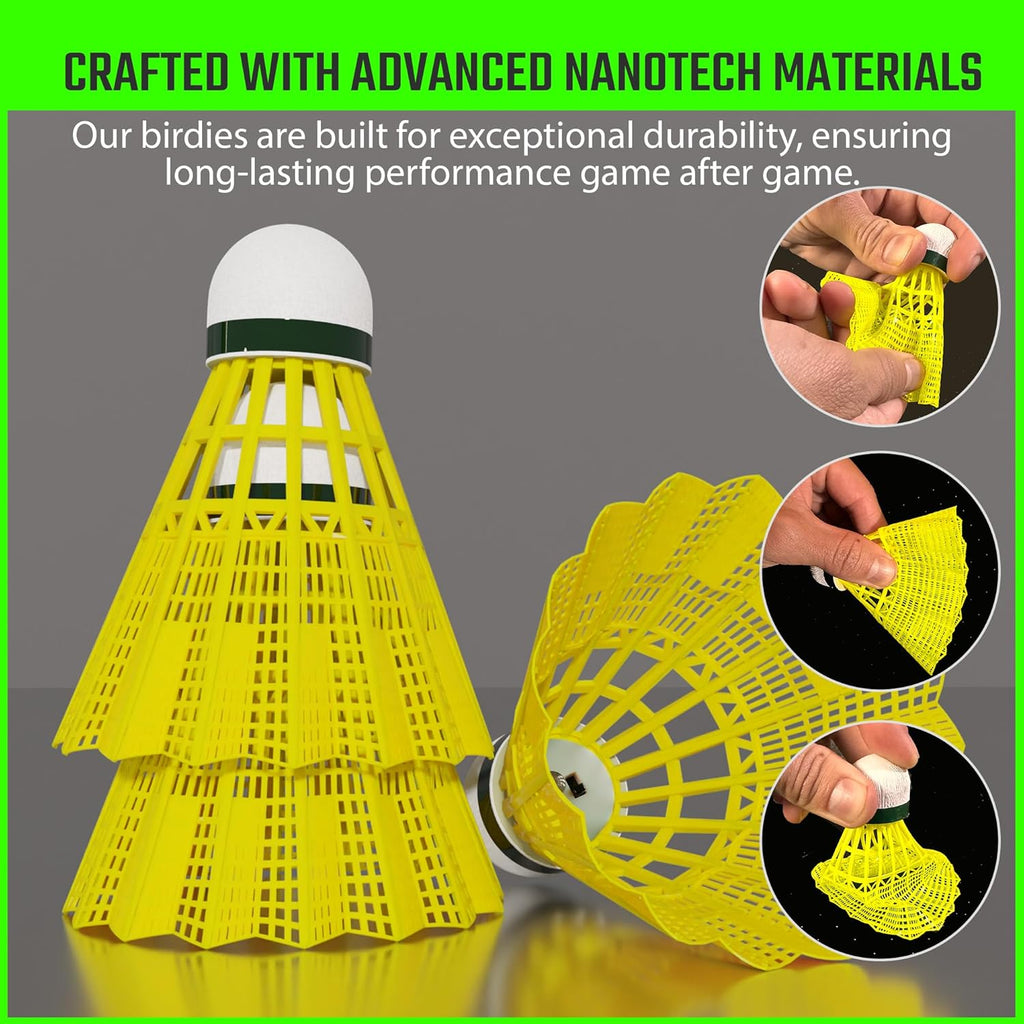 Glow in the Dark Badminton Shuttlecocks - 5 or 10 Pack Lighting Birdies, LED or 360° Glow Birdie Balls for Badminton Set Light up Birdies