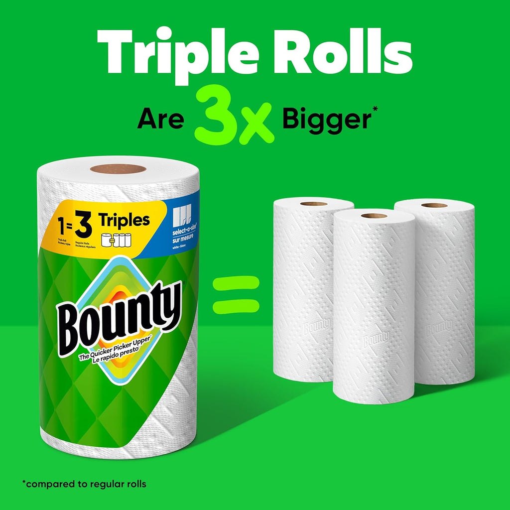 Select-A-Size Paper Towels, White, 8 Triple Rolls = 24 Regular Roll