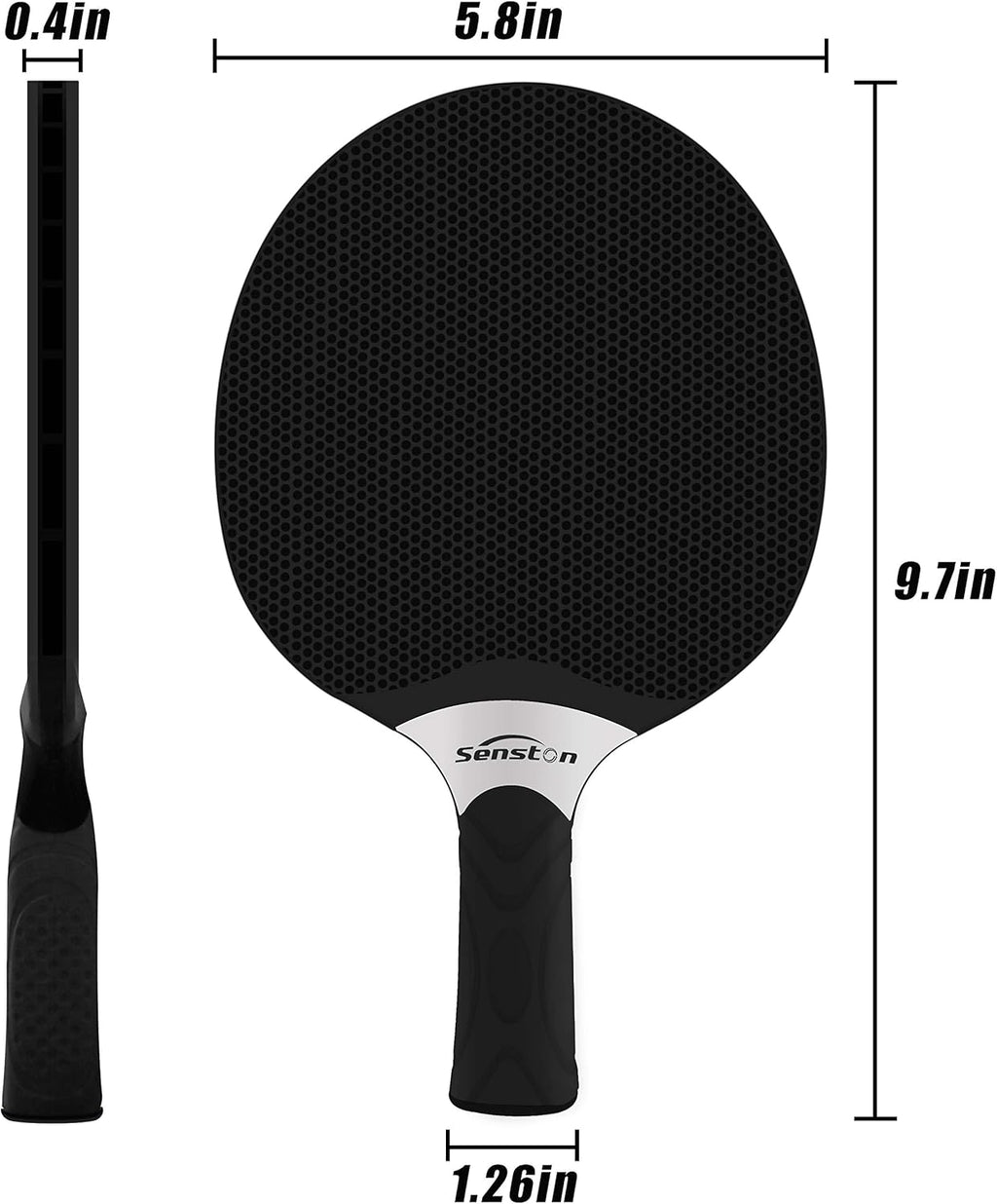 Table Tennis Rackets Set, Professional Table Tennis Racket with 3 Balls, Composite Rubber Ping Pong Paddle Set