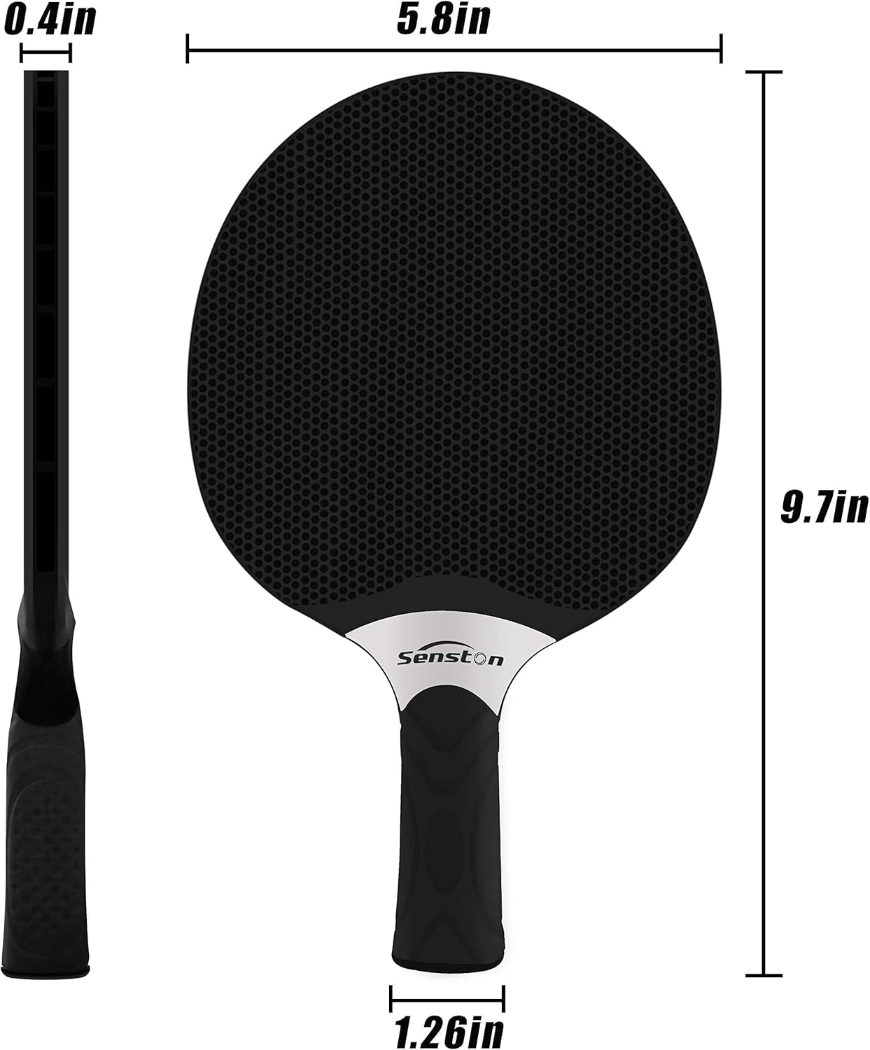 Table Tennis Rackets Set, Professional Table Tennis Racket with 3 Balls, Composite Rubber Ping Pong Paddle Set