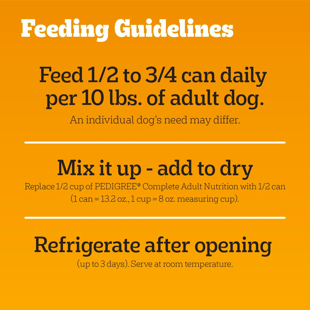 Pedigree Wet Dog Food, Choice Cuts Adult Canned Dog Food with Beef, 13.2 Oz. Cans, 12 Count