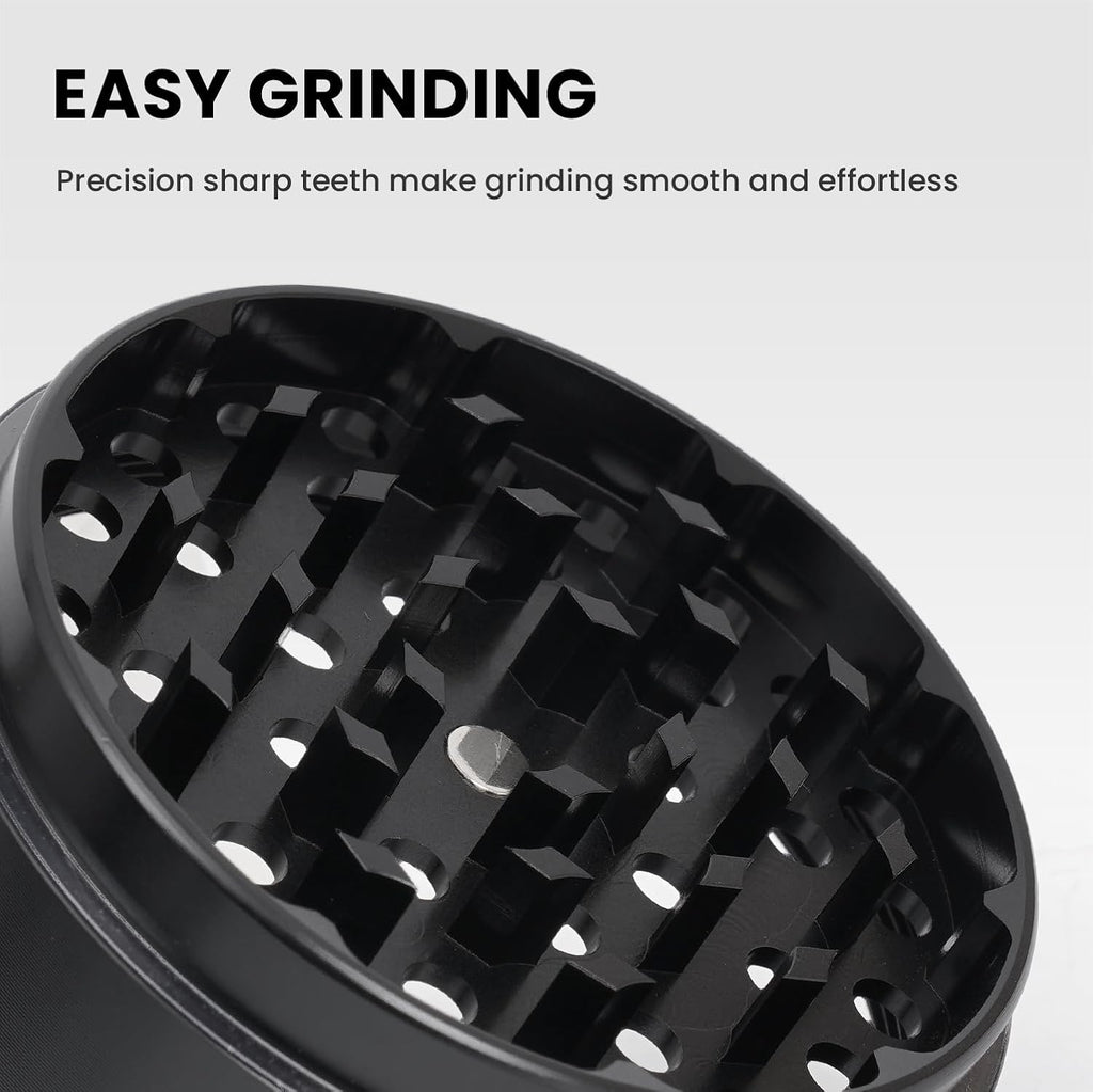 3 Inch Spice Herb Grinder with Storage Bag and Storage Can - Multipurpose Large Manual Grinders for Home Kitchen and Daily Use, Black