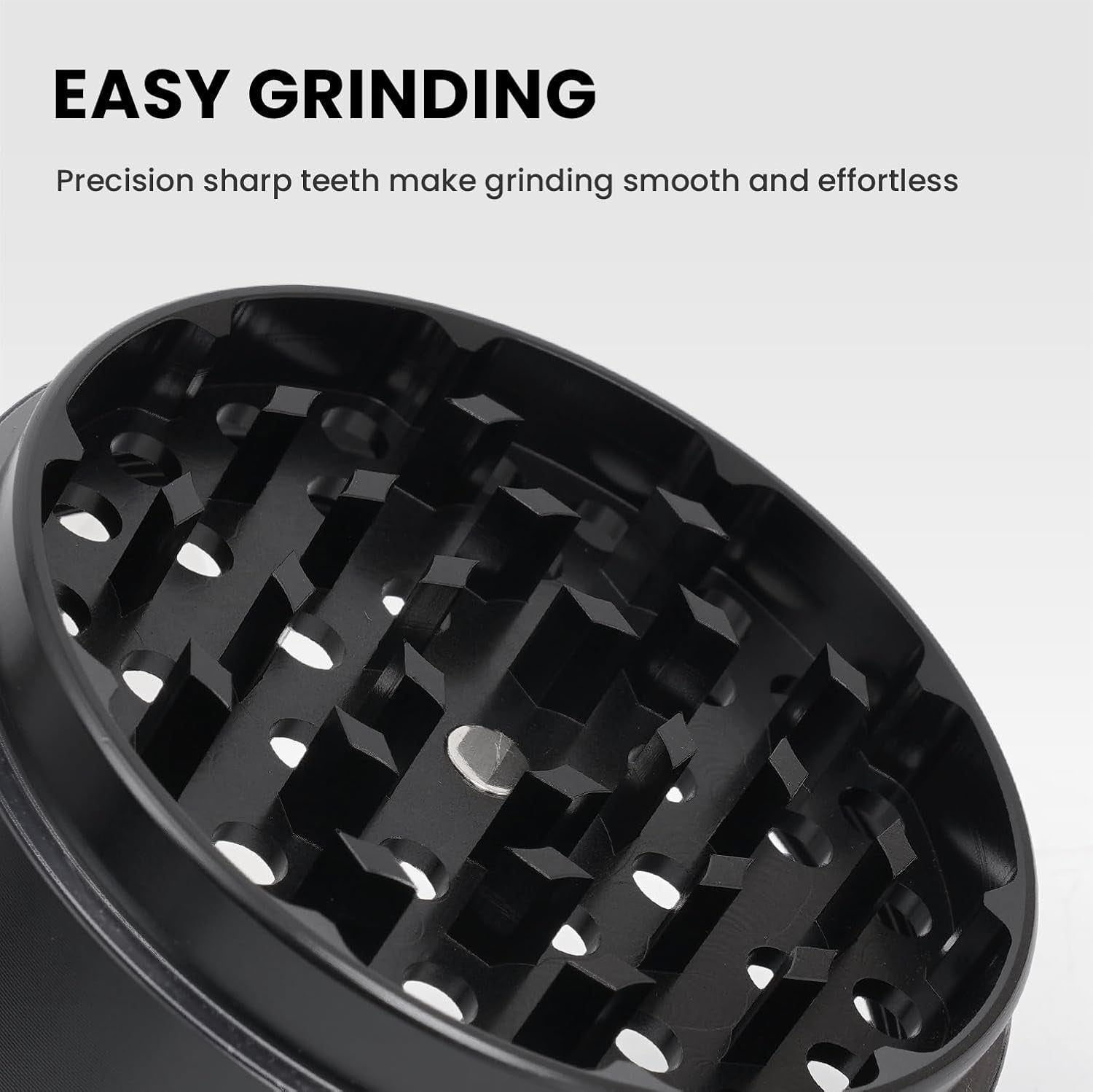 3 Inch Spice Herb Grinder with Storage Bag and Storage Can - Multipurpose Large Manual Grinders for Home Kitchen and Daily Use, Black
