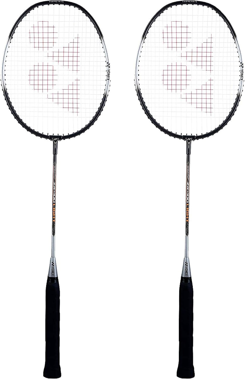ZR 100 Light Aluminum Blend Badminton Racquet with Full Cover, Set of 2