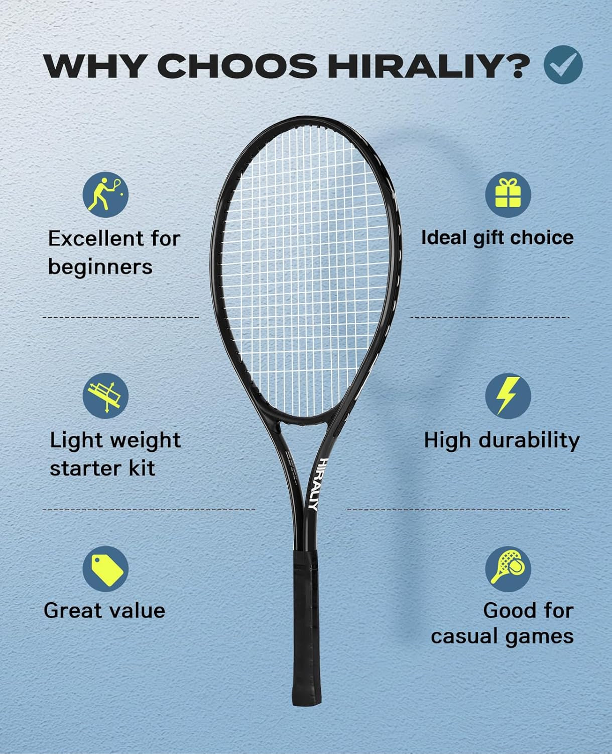 Tennis Rackets 2 Pack for Adults Beginners - 27 Inch Lightweight Aluminum Tennis Racquet Set with 3 Balls & Carry Bag - Vibration Dampening & Large Sweet Spot for Men Women Couples