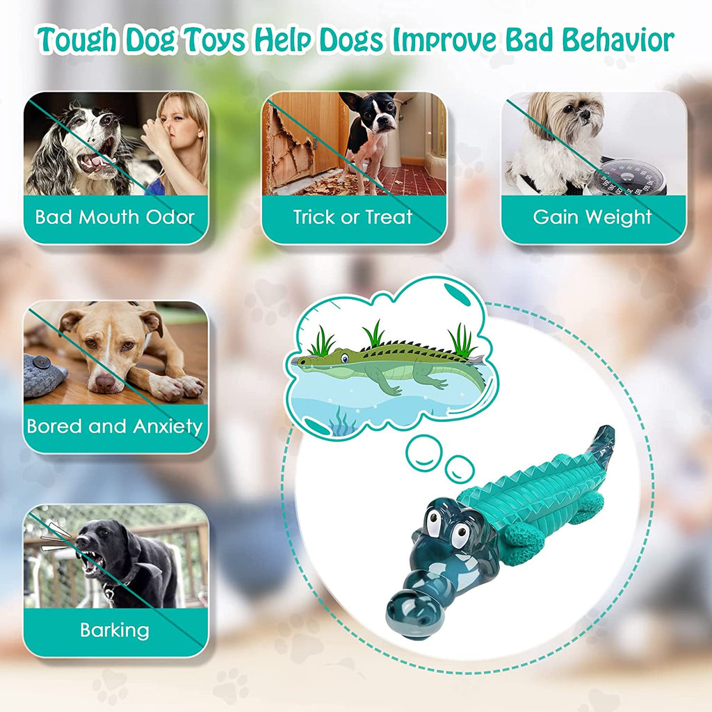 Dog Toys for Aggressive Chewers - Tough, Indestructible Dog Chew Toys for Large, Medium, Small Breed Dogs to Keep Them Busy