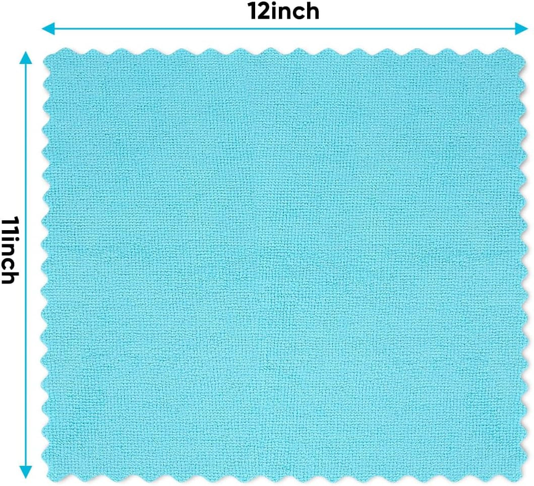 Microfiber Cleaning Cloth, 24 Pack Highly Absorbent Cleaning Rags, Household Cleaning Supplies, Reusable Microfiber Towels Lint Free Cloths for House, Kitchen, Car Care, 12X11 Inch
