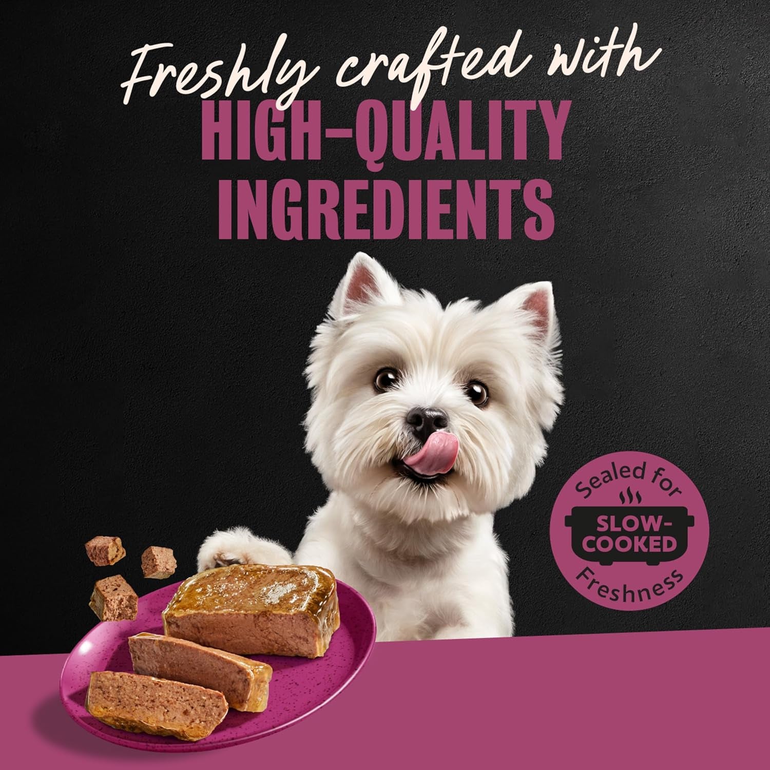 Adult Wet Dog Food Steak Lovers Variety Pack with Real Meat, 3.5 Oz. Easy Peel Trays, 36 Count (Pack of 1)