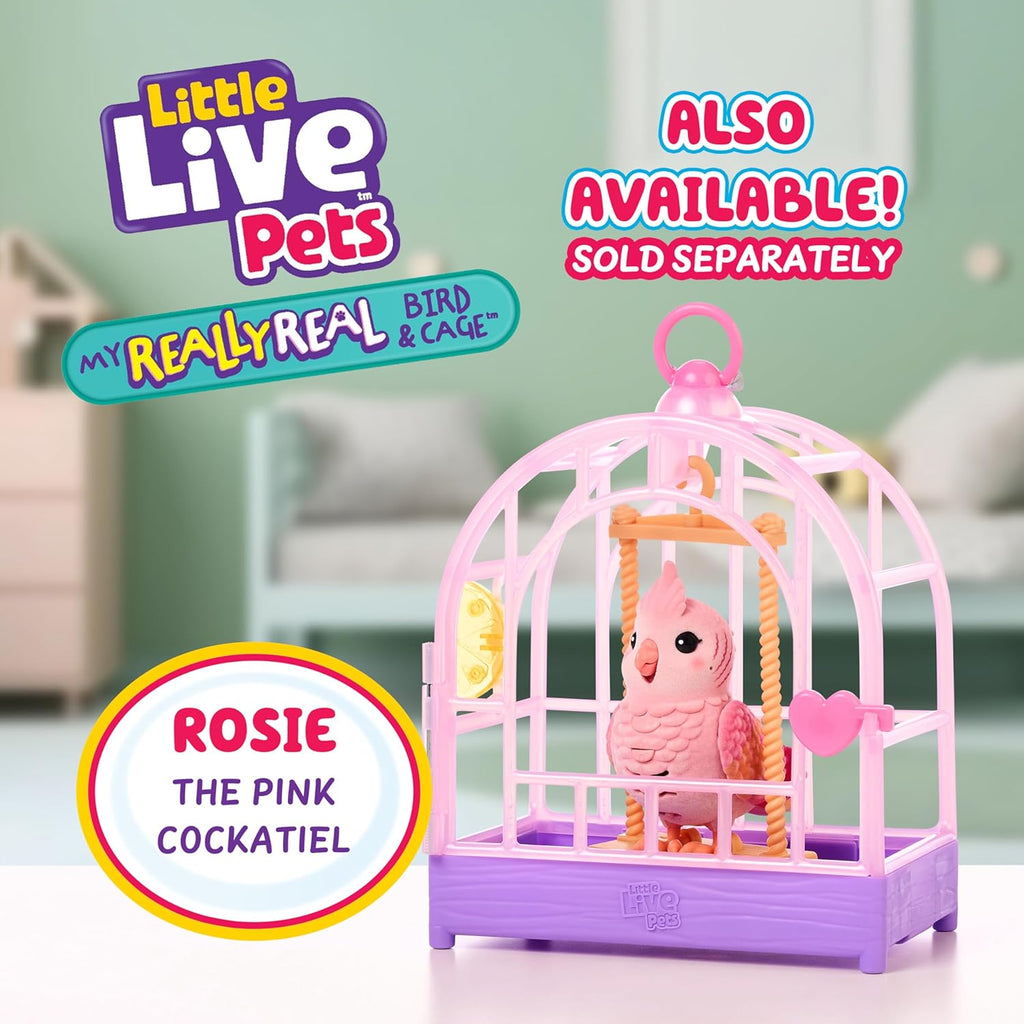 My Really Real Talking Bird Toy & Cage - Indie, Interactive Voice Repeating Toy, 20+ Sounds & Reactions, Talking Toys for Kids 5-7
