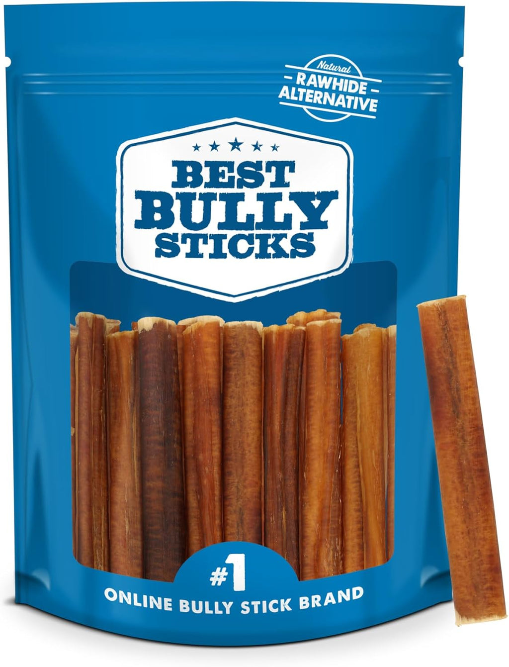 4 Inch Bully Sticks - 8 Oz (Pack of 1) - Natural Grass-Fed, Grain and Rawhide Free, Ideal for Small or Young Canines