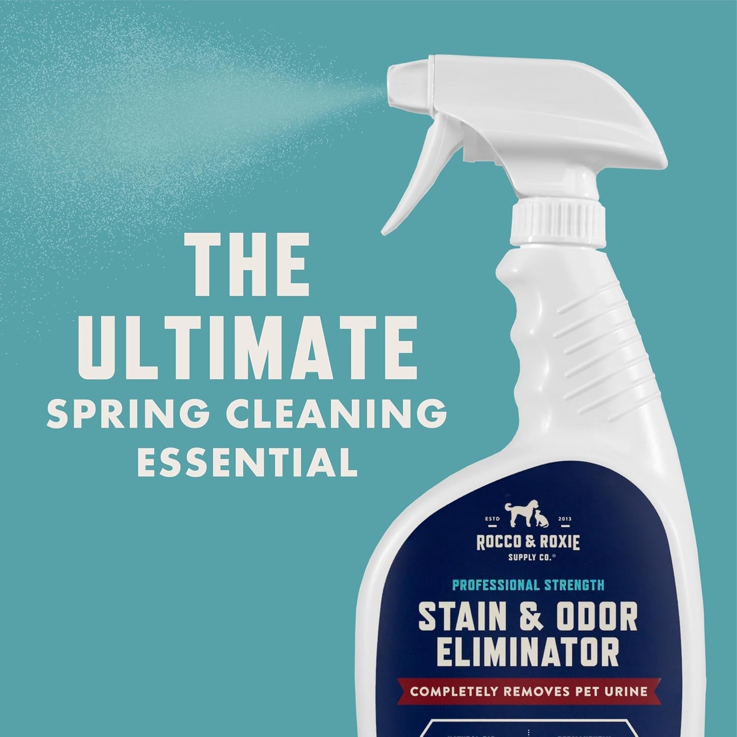 Stain & Strong Odor Eliminator, Enzyme Cleaner, Pet Odor Eliminator for Home - Carpet Stain Remover for Cats & Dog Pee - Urine Destroyer - Carpet Cleaner Spray Clear, 32 Fl Oz