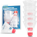 Badminton Birdies 6 Pack – Durable, Wind-Resistant Nylon Badminton Shuttlecocks for Baseball & Softball Batting Practice, Training, and Indoor or Outdoor Play
