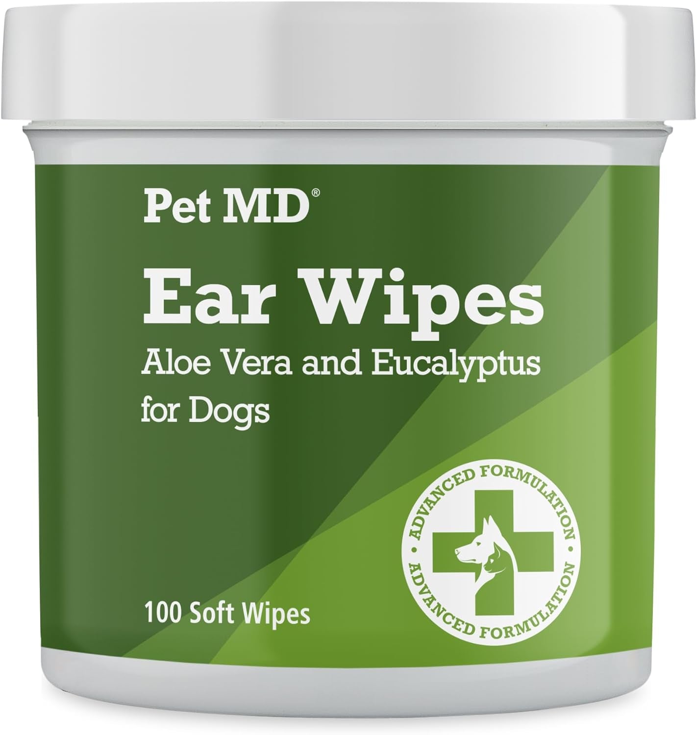 Dog Ear Cleaning Wipes – Otic Cleanser for Dogs, Soothing Ear Care with Aloe Vera & Eucalyptus, Regular Wipes, 100 Count