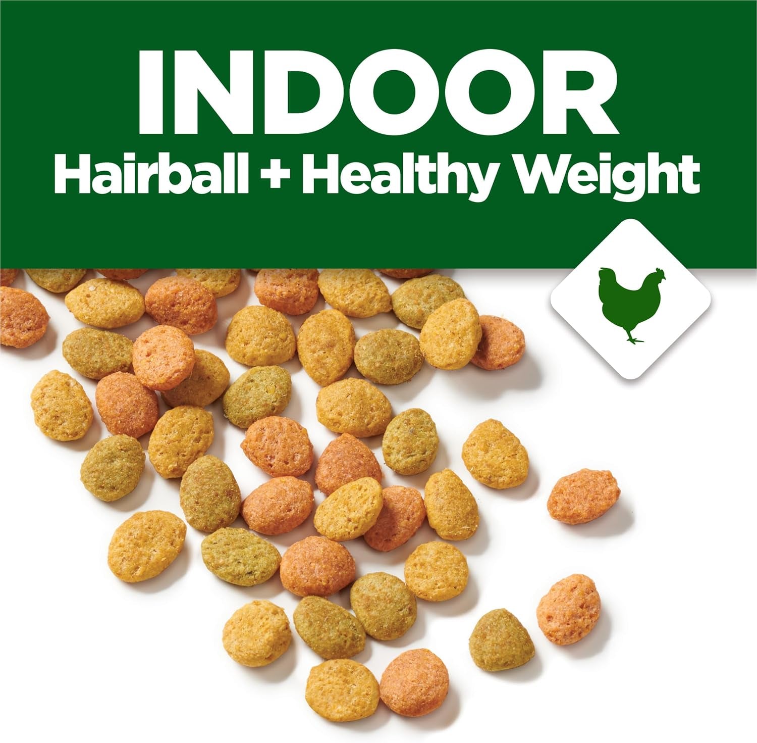Indoor Healthy Weight and Hairball Dry Cat Food with Chicken - (Pack of 4) 3.15 Lb. Bags