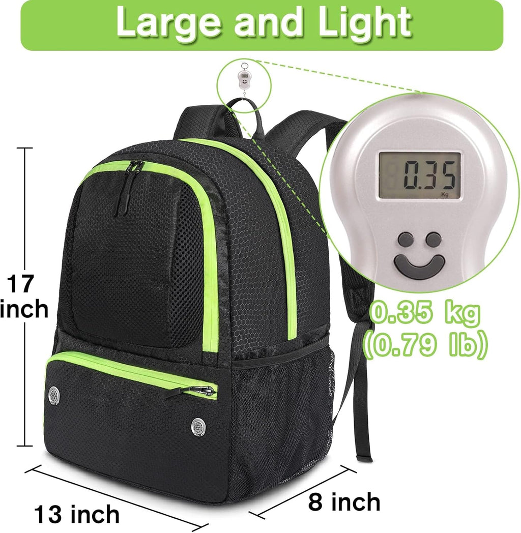 Soccer Backpack,Soccer Bag with Ball Holder, Water Resistant Sport Equipment Bags Fit Basketball Volleyball Football