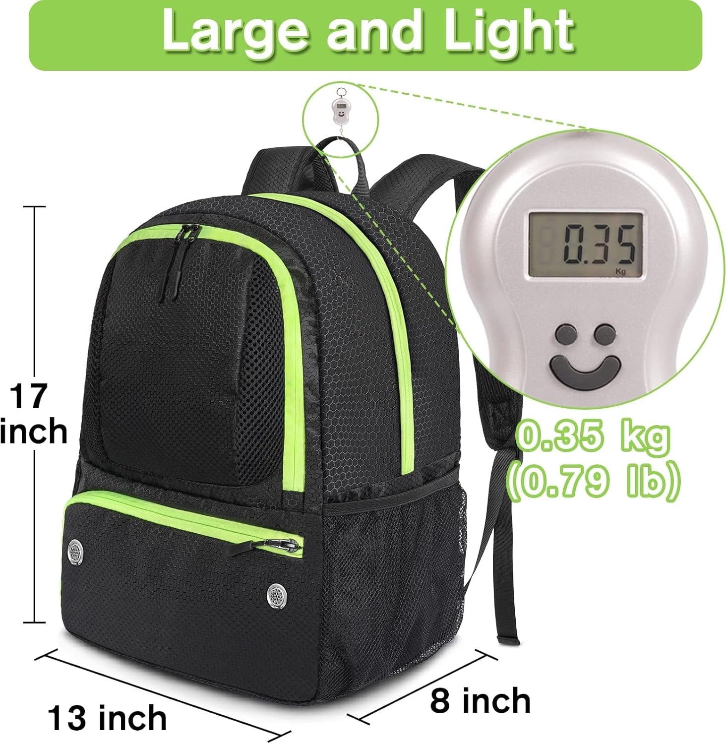 Soccer Backpack,Soccer Bag with Ball Holder, Water Resistant Sport Equipment Bags Fit Basketball Volleyball Football