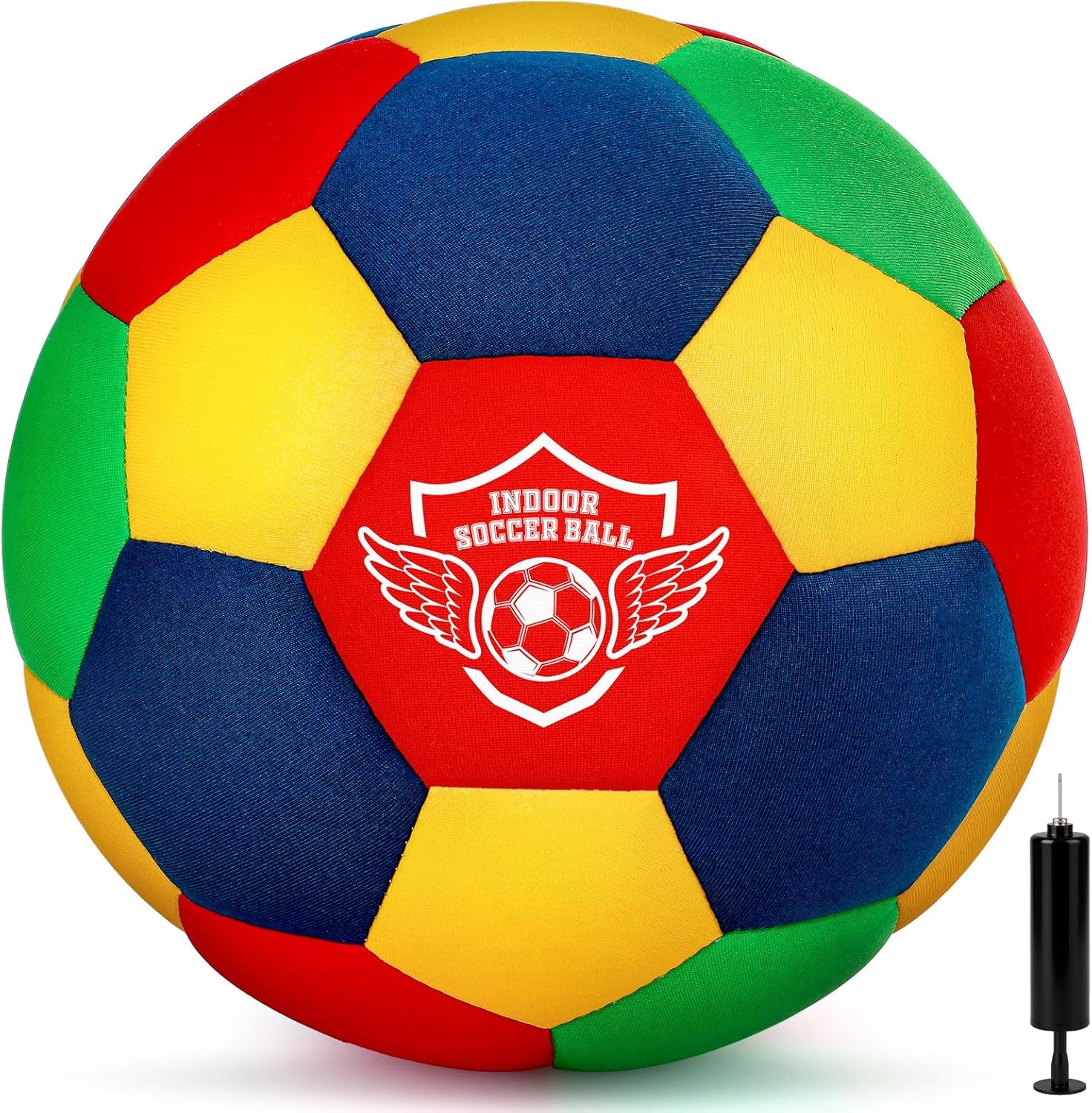 Indoor Soccer Ball, Size 4 Soft Foam for Toddlers and Kids, Silent in House, for Youth Boys and Girls Aged 3-12 Years Old