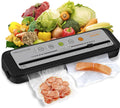 2025 Powerful Vacuum Sealer Machine | Compact Design | One-Touch Automatic | Seal in 10-20 Seconds | Dry, Moist, Wet, and Cold Modes | with 10 Vacuum Bags & Built-In Cutter (Grey)