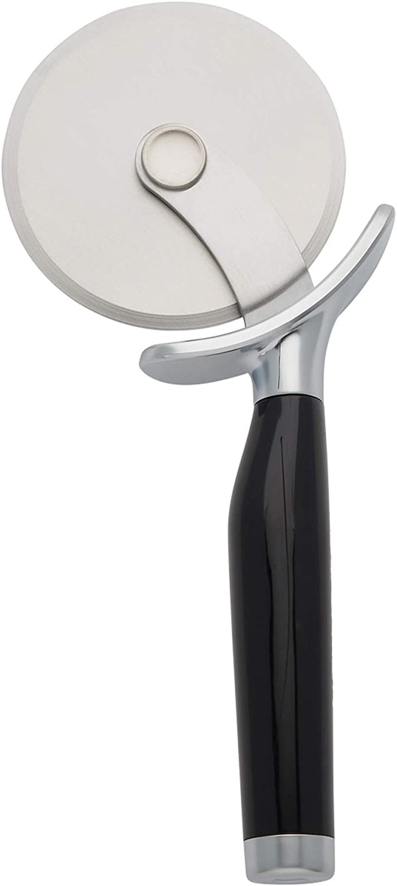 Kitchenaid Classic Pizza Wheel with Sharp Blade for Cutting through Crusts, Pies and More, Built in Finger Guard for Safety and Comfort Grip to Protect Fingers, Dishwasher Safe, 9-Inch, Black