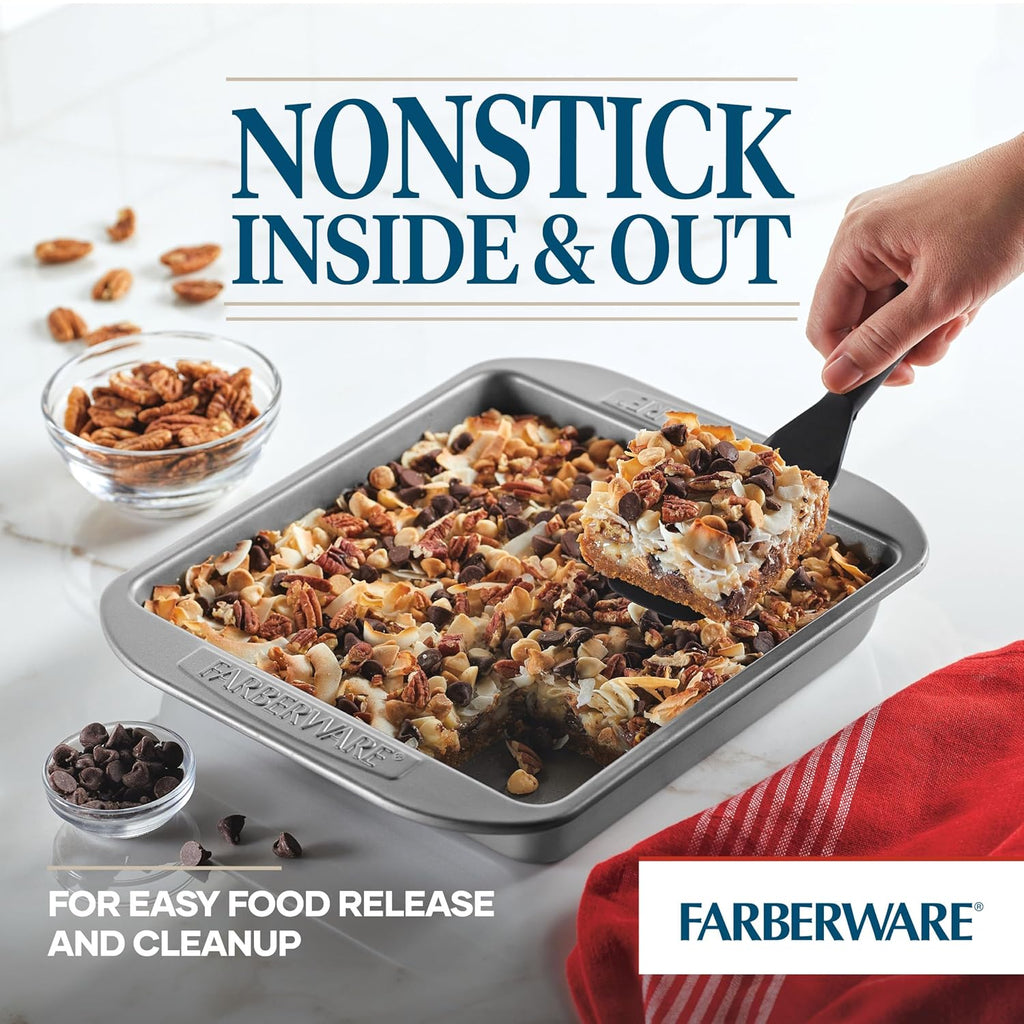 Nonstick Bakeware 9-Inch Square Cake Pan, Gray