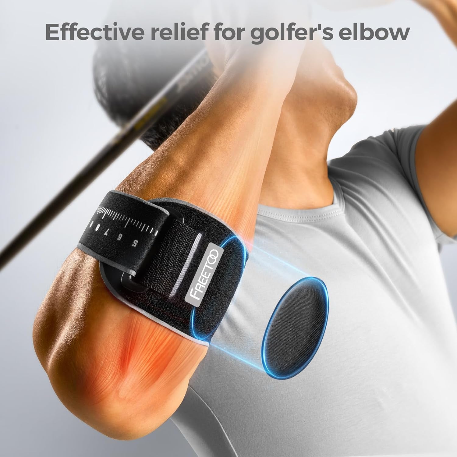 Tennis Elbow Brace for Men Women for Tendonitis, Tennis Elbow Strap with Gel Pad, Golfers Elbow Brace for Men for Tennis & Golfers Elbow,Lateral Medial Epicondylitis. Fits Forearm 7.1''-11''