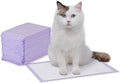 Cat Pee Pads, Super Absorbent, Odor Control, Universal Fit for Litter Box, Disposable, Multi-Cat, Unscented, Purple and White, 20 Count